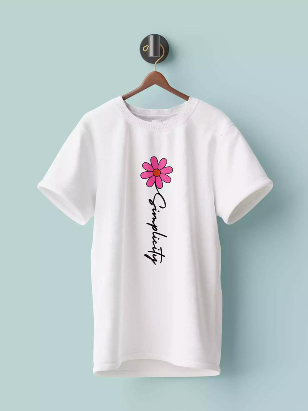 Men Blossom Simplicity Vertical Tee Shirt
