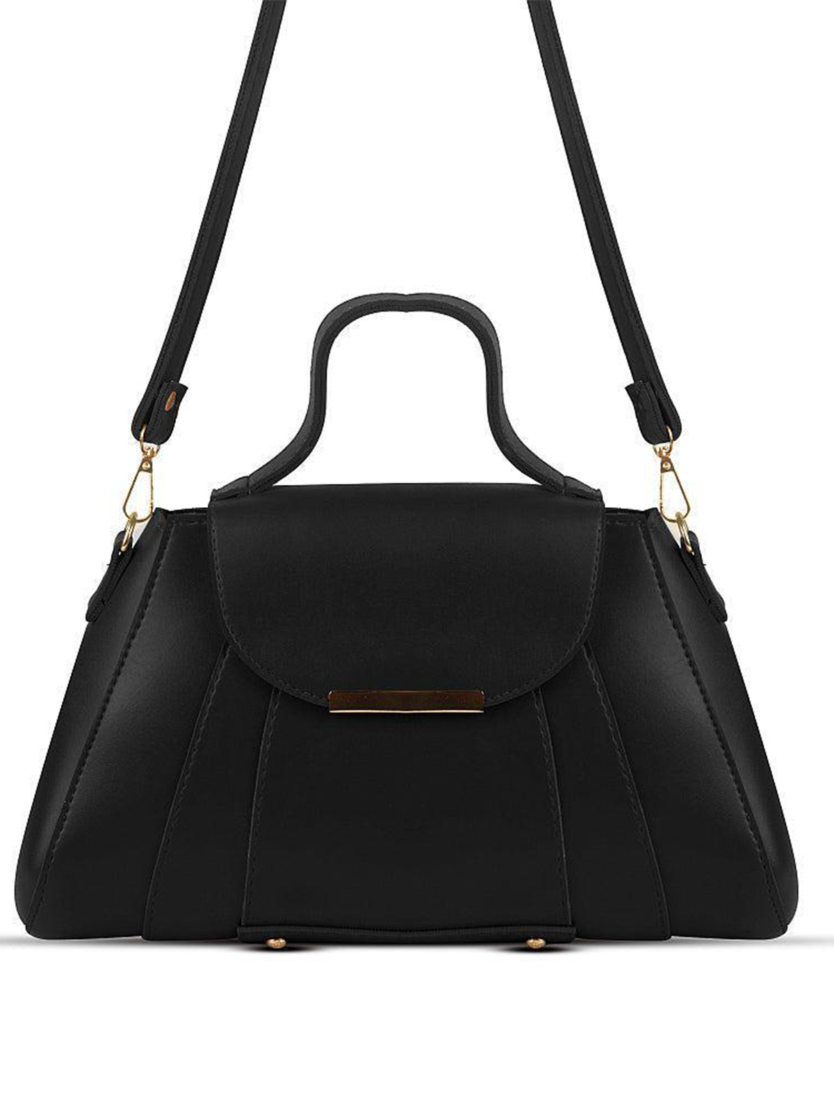 Women Opal Black PU Leather Shoulder Bag