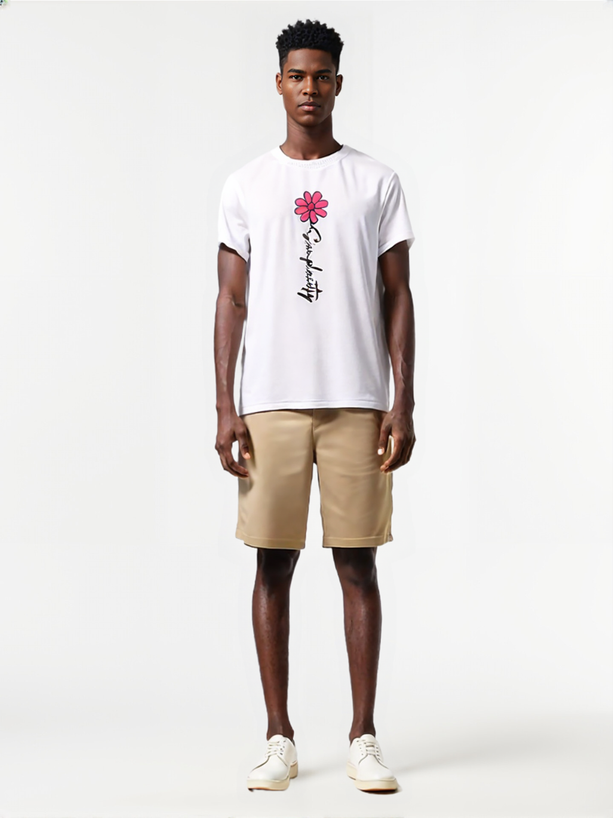 Men Blossom Simplicity Vertical Tee Shirt
