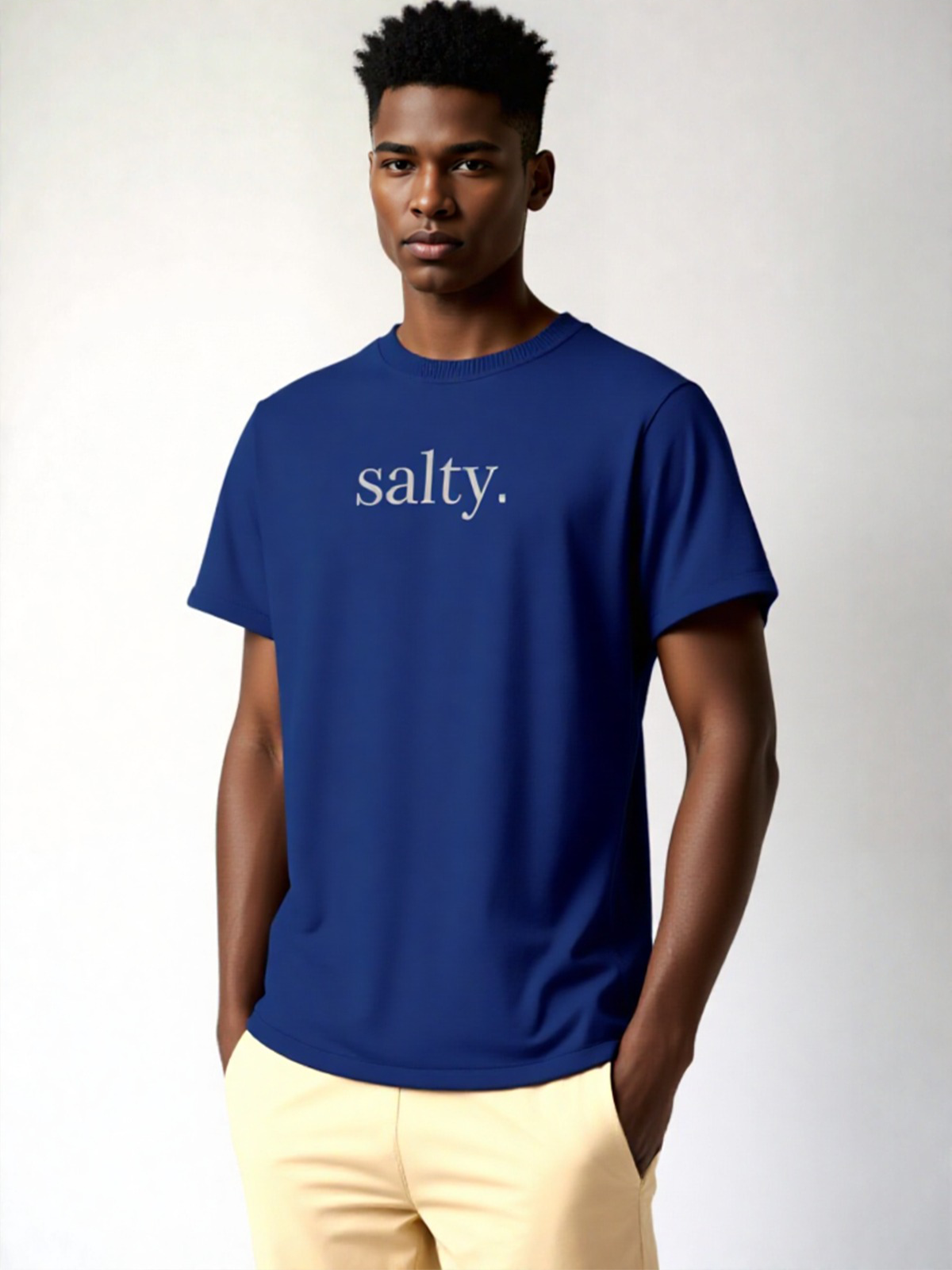 Men Salty Statement Tee Shirt