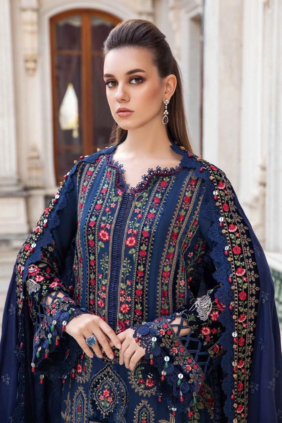 MARIA.B — 3pc on emb Lawn with Chiffon Emb Dopatta