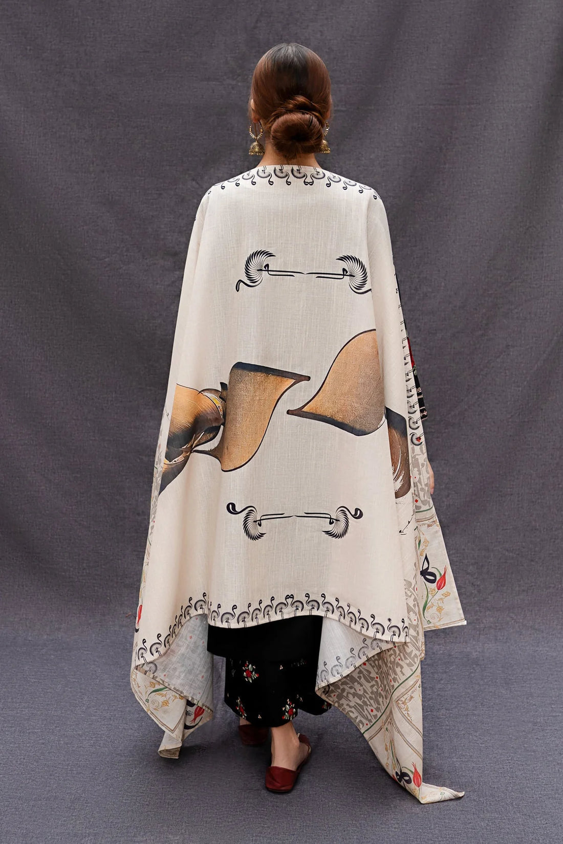 Urge on emb Lawn with Diamond printed Dopatta