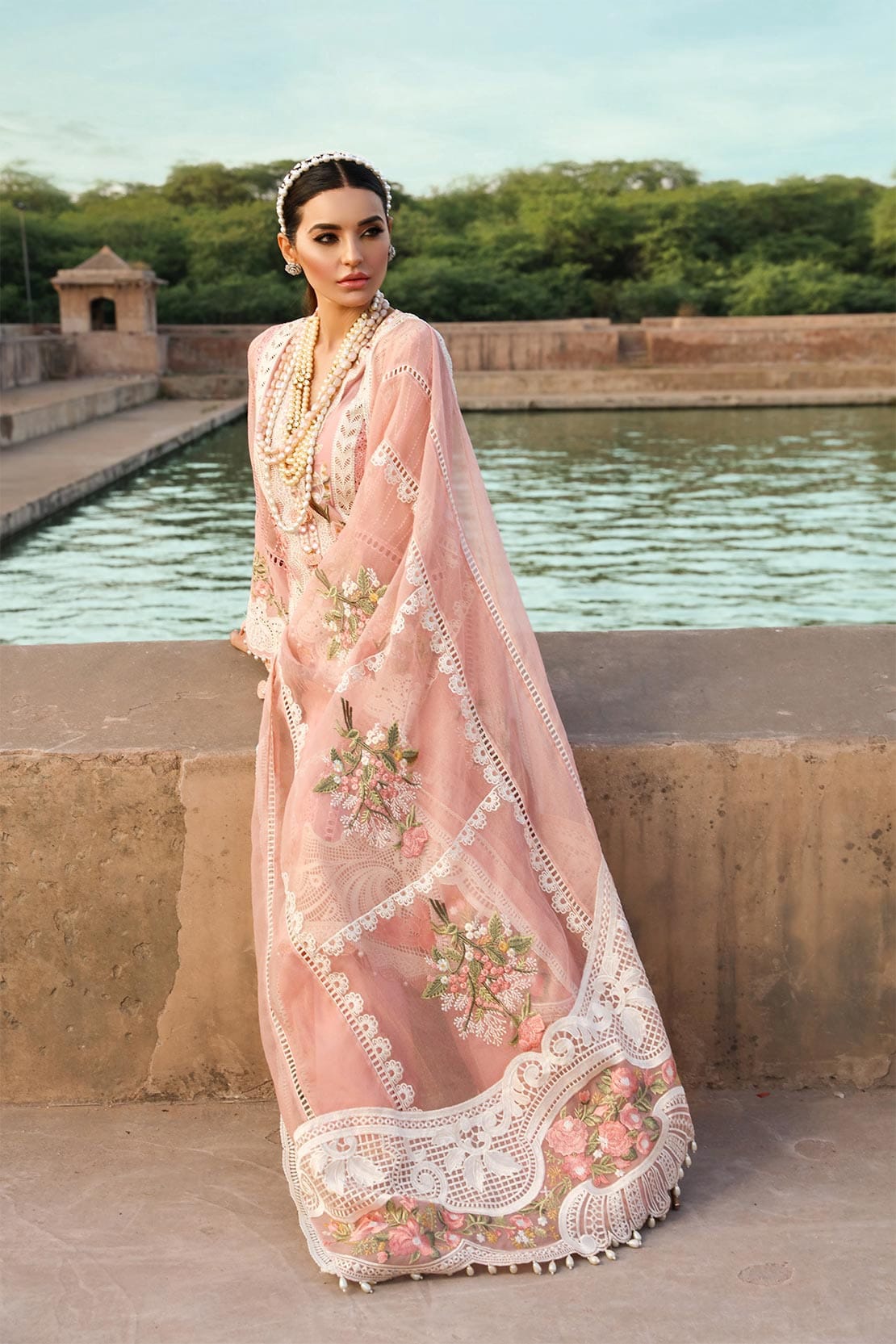 Chrimson Embroidered 3pc Lawn Suit