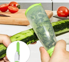 Stainless steel vegetable peeler with container