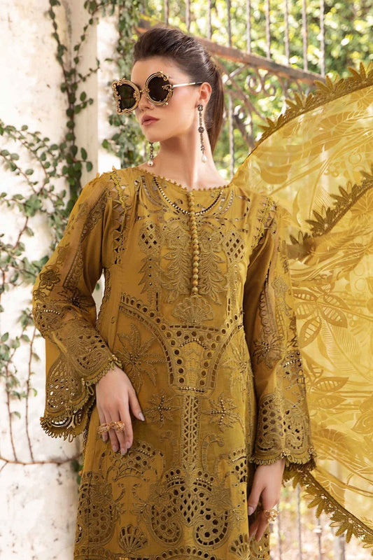 MARIA.B — 3pc Available on Fine Quality Lawn with Chiffon  Emb Dopatta