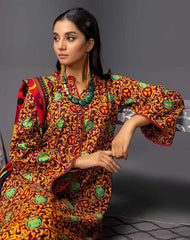 3 Pcs Women Unstitched Linen Printed Suit -Soha