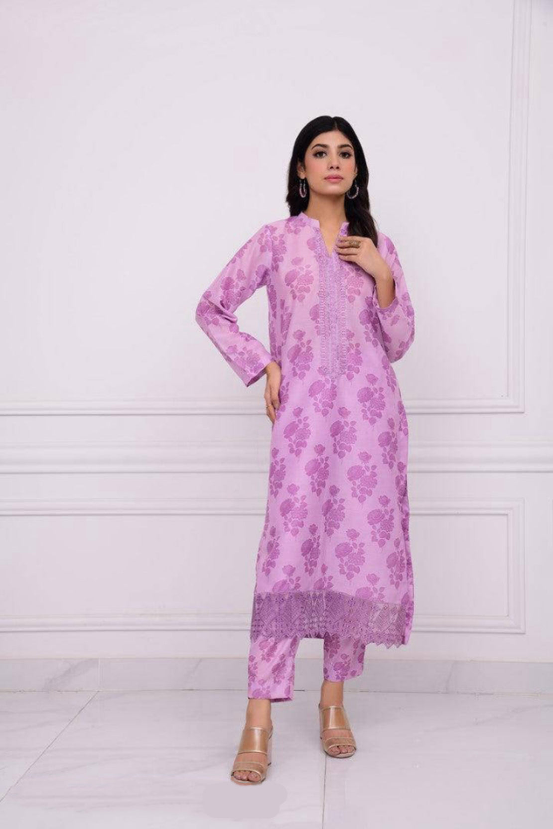 2Pcs Norans Silk Lawn Printed Suit