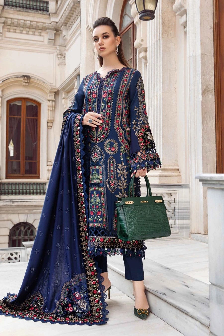 MARIA.B — 3pc on emb Lawn with Chiffon Emb Dopatta