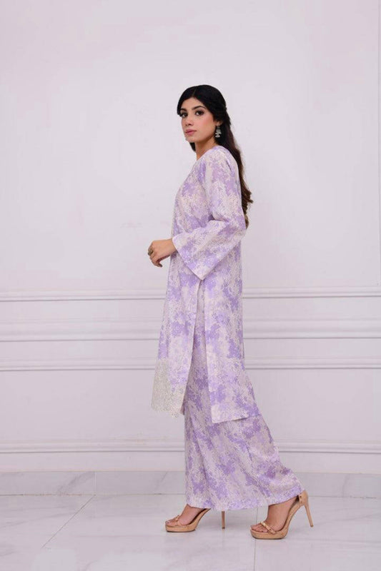 2Pcs Norans Silk Lawn Printed Suit