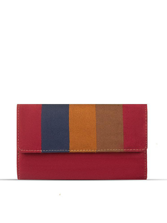 Women Kiwi Maroon PU Leather Clutch, Maroon