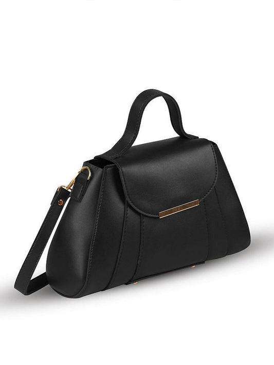 Women Opal Black PU Leather Shoulder Bag