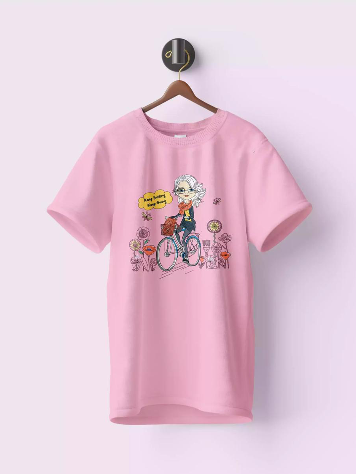 Men Cycling Girl Tee Shirt