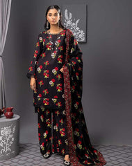 3 Pcs Women Unstitched Linen Printed Suit -Soha