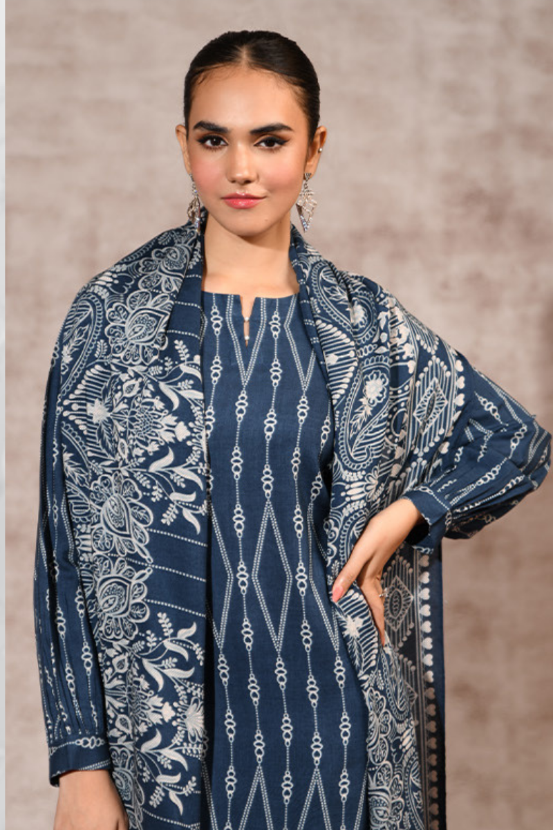 3 Pieces - Nishat Unstitched Zink Printed Linen Suit