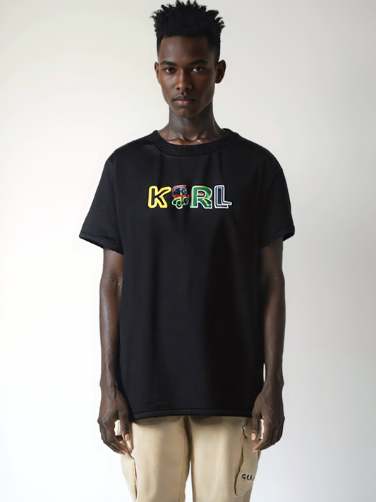 Men Karl Neon Black Tee Shirt