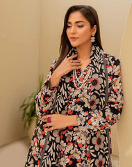 3 Pcs Women Unstitched Viscose Printed Suit -Ziva