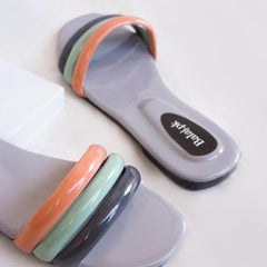 Elegance In Every Step Stylish Slippers, Grey