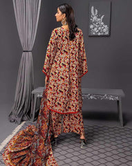 3 Pcs Women Unstitched Linen Printed Suit -Soha