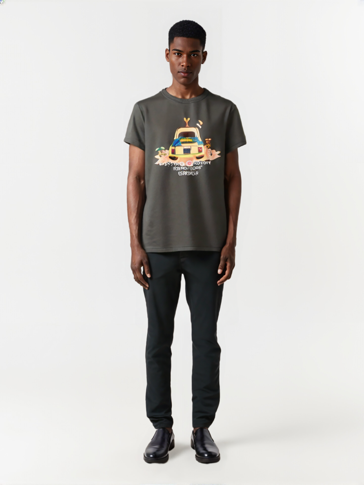 Men Retro Safari Ride Tee Shirt