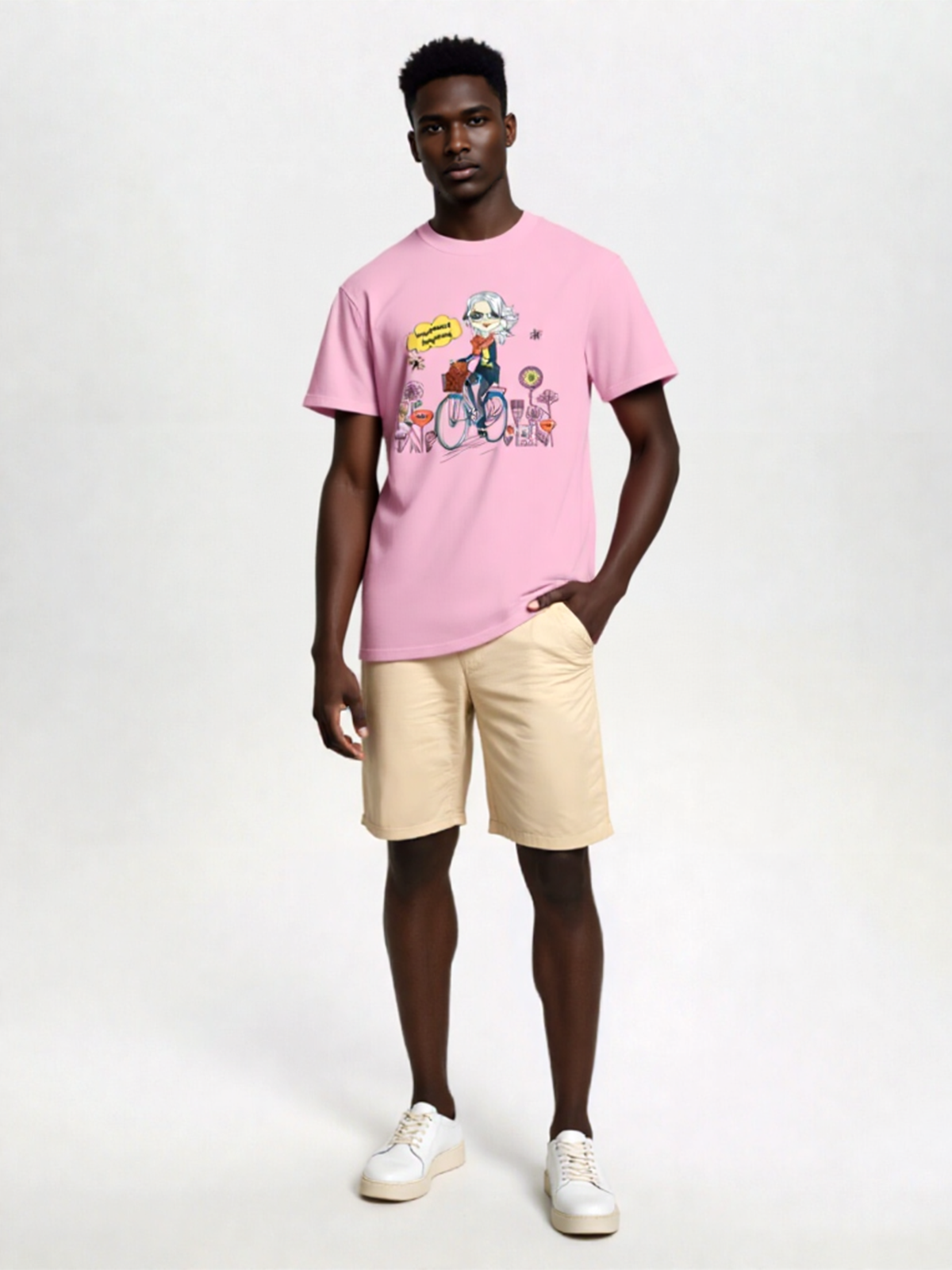 Men Cycling Girl Tee Shirt