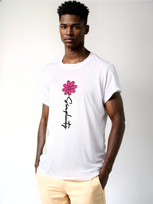 Men Blossom Simplicity Vertical Tee Shirt