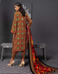 3 Pcs Women Unstitched Linen Printed Suit -Soha