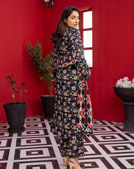 3 Pcs Women Unstitched Linen Printed Suit -Soha