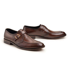 Men's Rockouf Brown Leather Formal Shoes