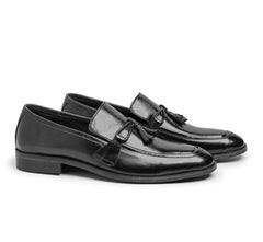 Men's Scarosso Black Leather Formal Shoes