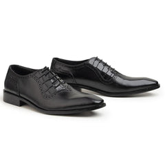 Men's Mexican Black Leather Formal Shoes