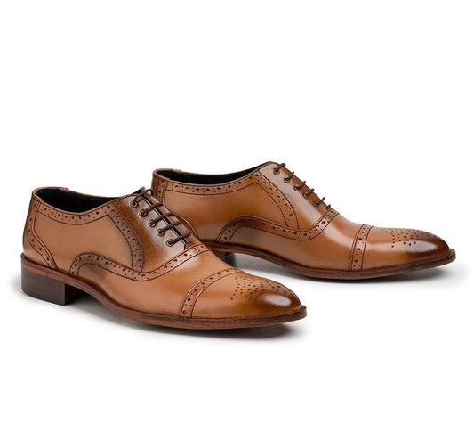 Men's Wickford Mustard Leather Formal Shoes