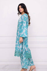 2Pcs Norans Silk Lawn Printed Suit