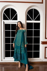 3Pcs Norans Chiffon Embroided Suit