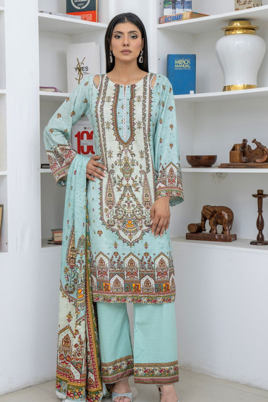 3 Piece - Marooj Unstitched Feroze BanaDora Linen Suit