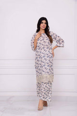 2Pcs Norans Silk Lawn Printed Suit