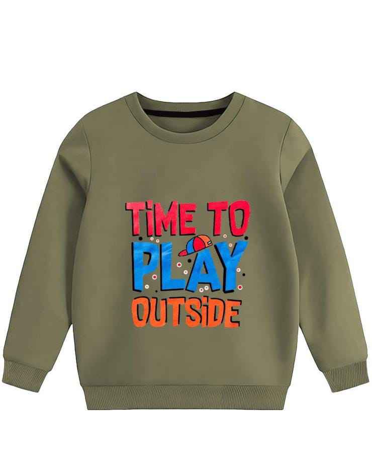 Boys Flees SweatShirt - Time to play outside