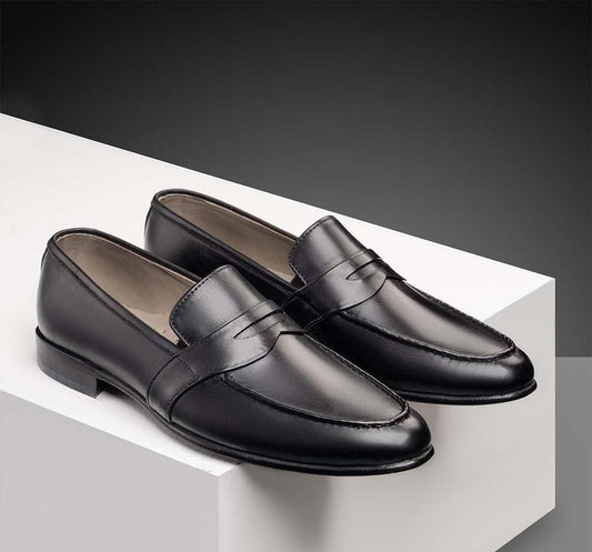 Men's Mystic Black Leather Formal Shoes