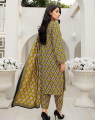 3 Pcs Women Unstitched Slub Printed Suit -Rania