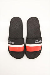 Black Camel 003 Comfort Slide, Black-Red