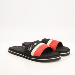 Black Camel 003 Comfort Slide, Black-Red