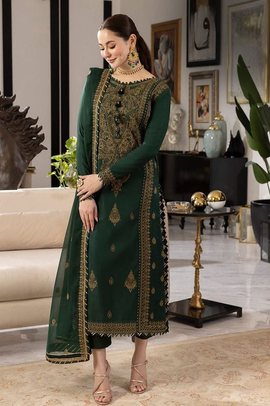 Asim jofa on emb Lawn with Chiffon Emb Dopatta