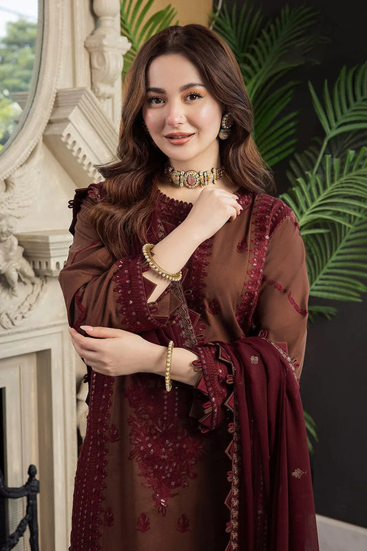 Asim jofa on emb Lawn with Chiffon Emb Dopatta