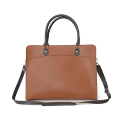 Women's Synthetic Craze Brown Laptop Bag