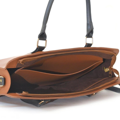 Women's Synthetic Craze Brown Laptop Bag