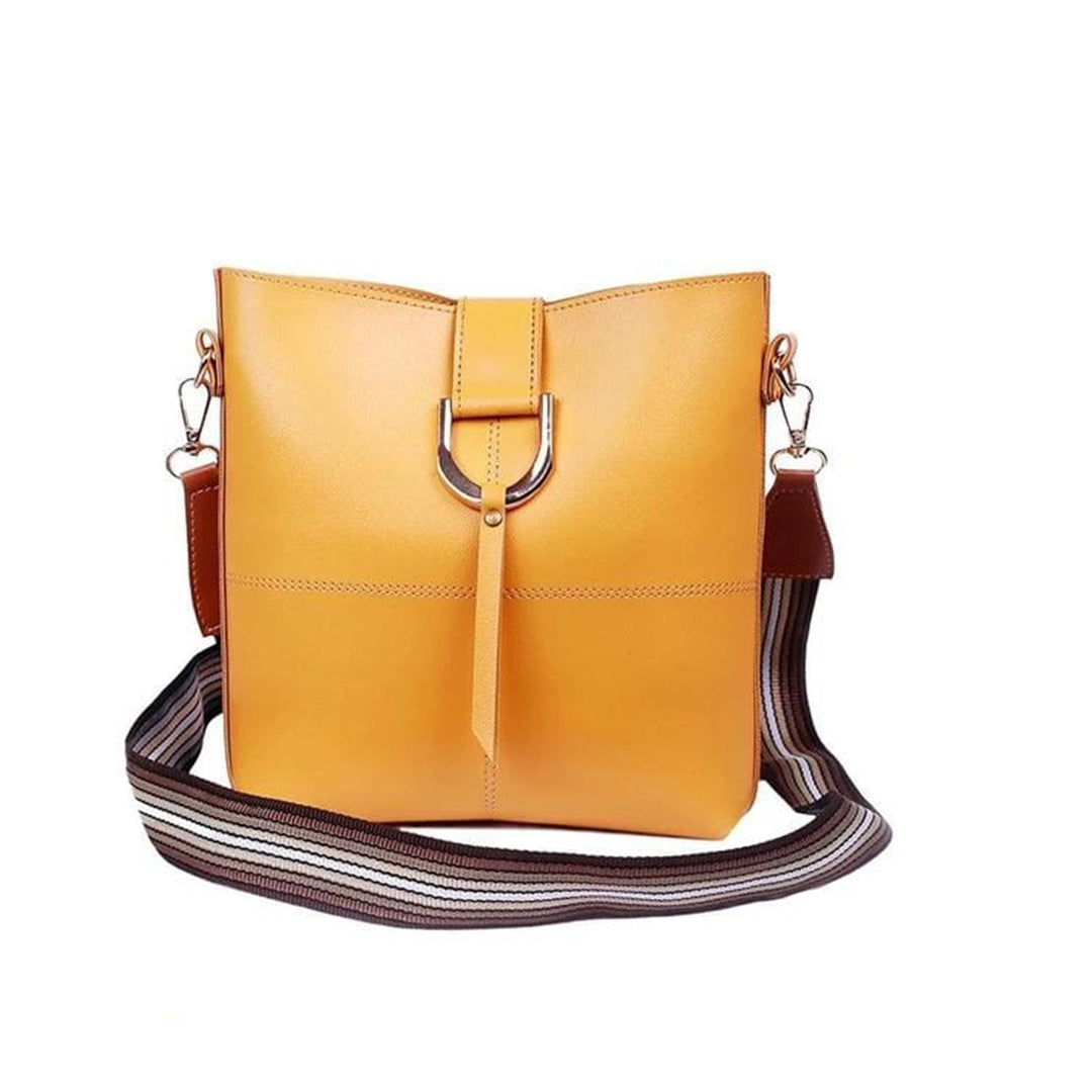 Bob Pu Leather Crossbody Bag, Yellow