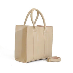 Women's Pu Leather Tote Alberta Beige