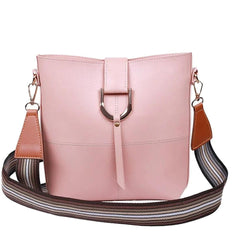 Womens's Pu Leather Bob Pink Cross Body Bag