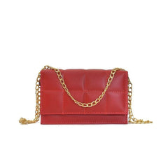 Madrid Faux Leather Crossbody Bag, Maroon