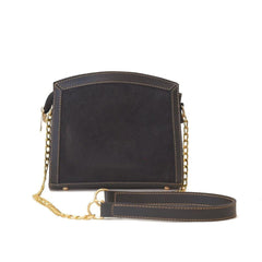 Sonic Leather Crossbody Bag, Black