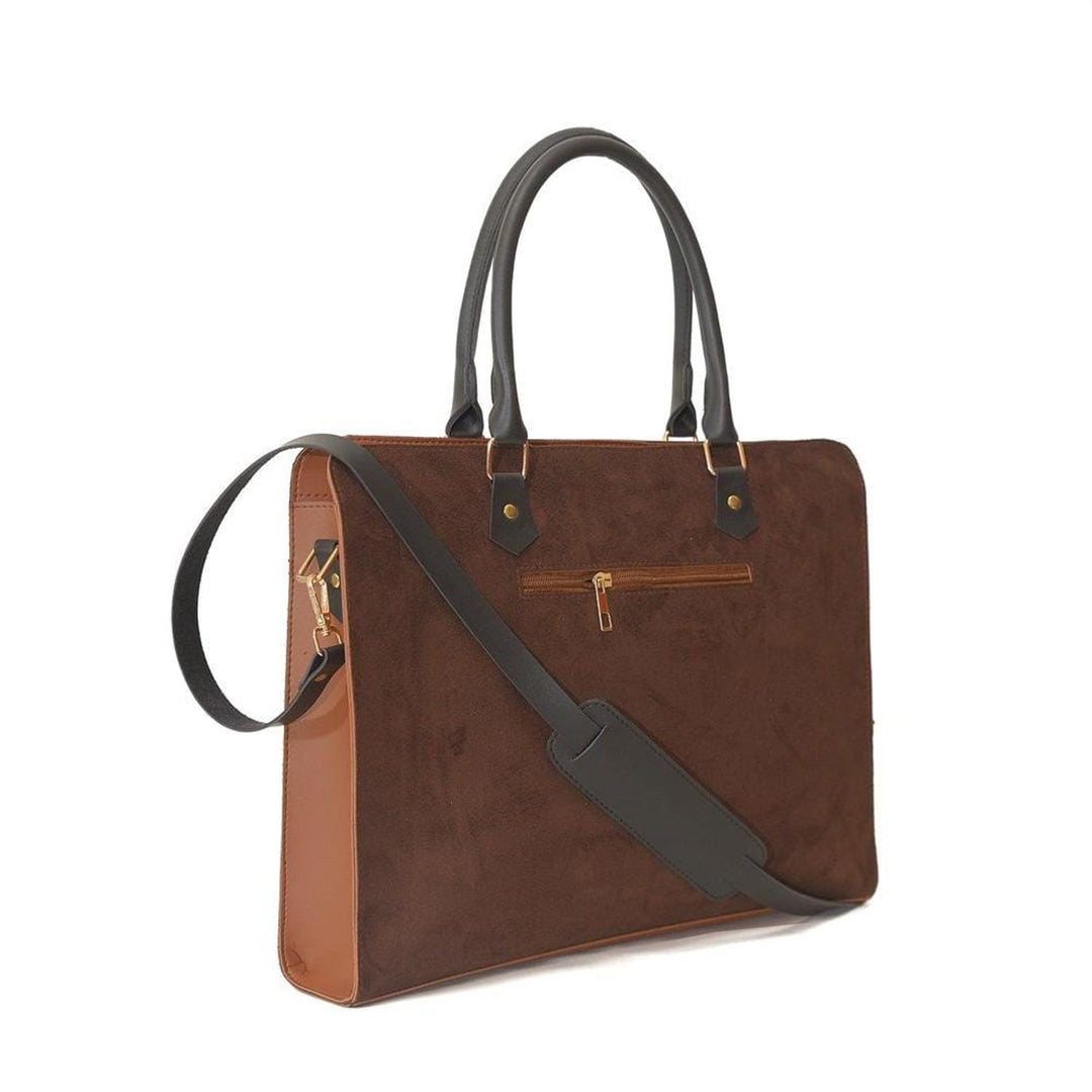 Women's Synthetic Suede Craze Laptop Bag